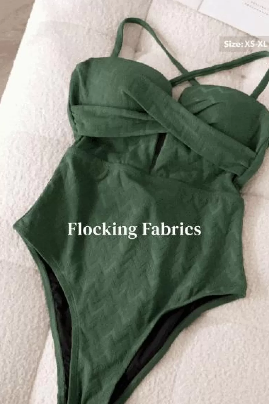 Discount Cupshe Alegría Solids Back Tie Wrapped One Piece Swimsuit Dark green
