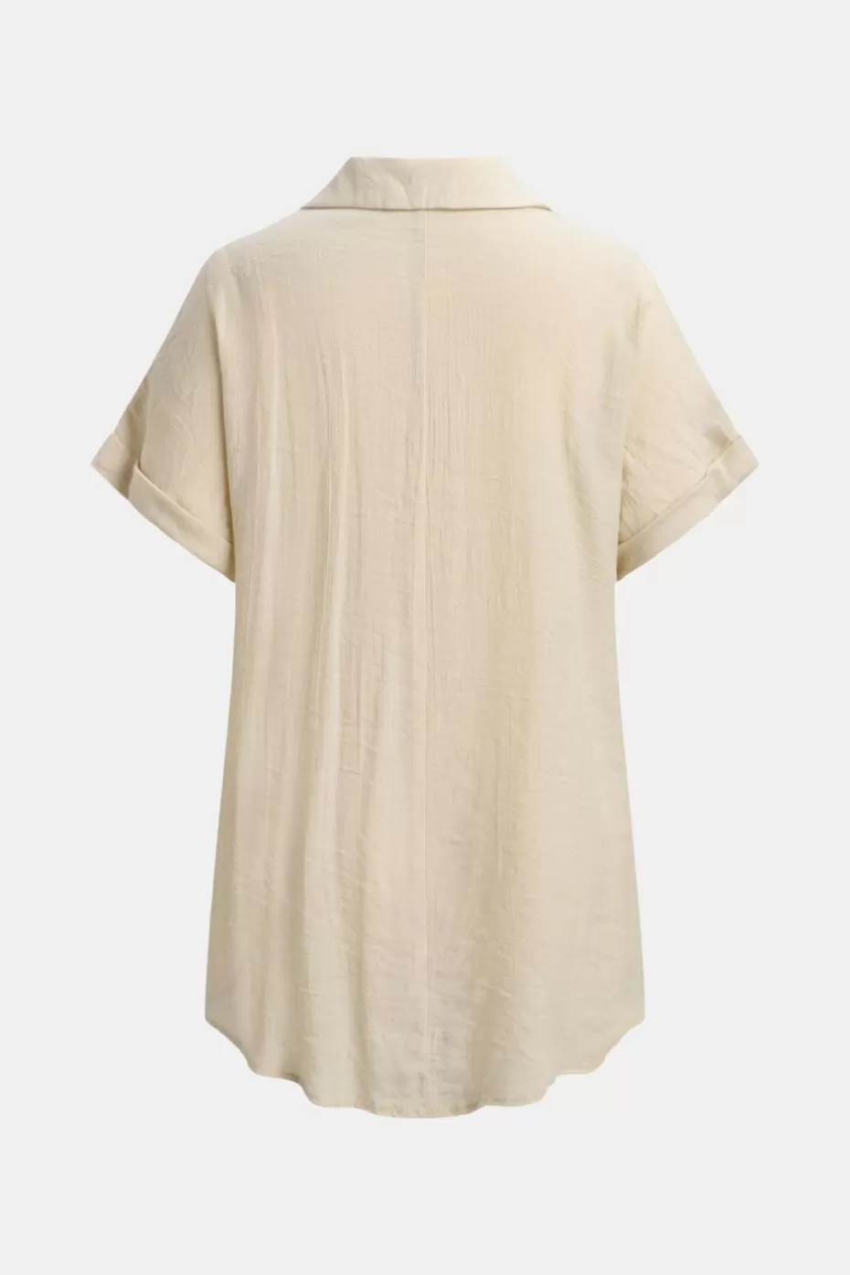 New Cupshe Collared V-Neck Mini Cover-Up Dress Apricot