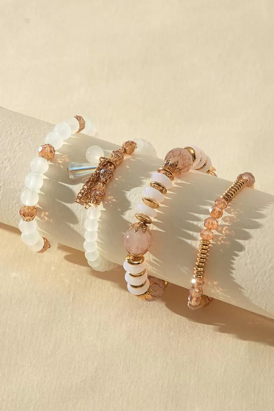 Hot Cupshe Beaded Gold-Tone Bracelet Set Goldenrod