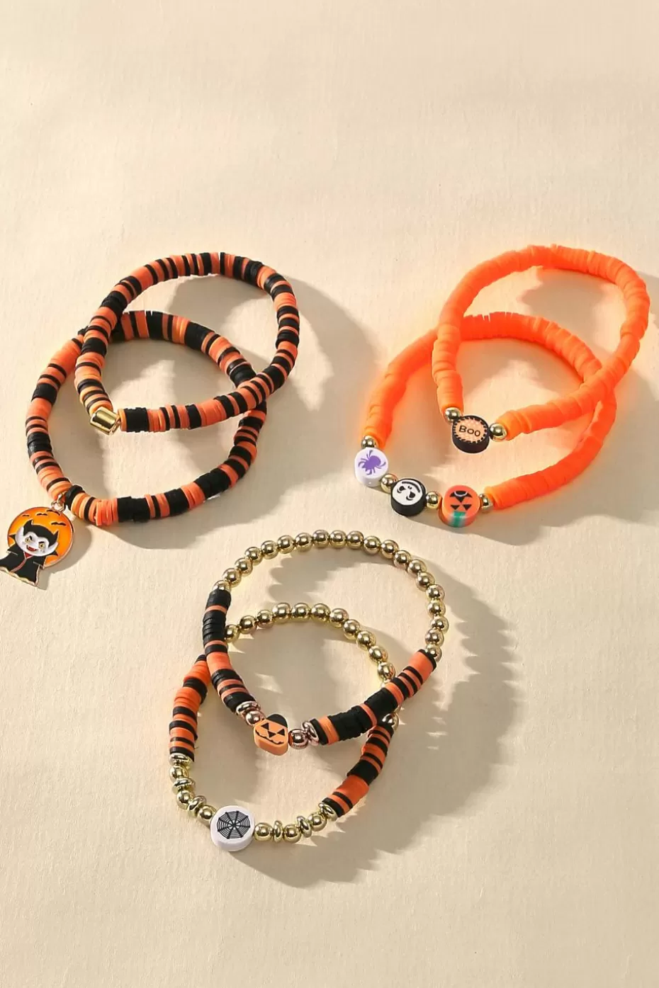 Online Cupshe Beaded Halloween Bracelet Set Orange