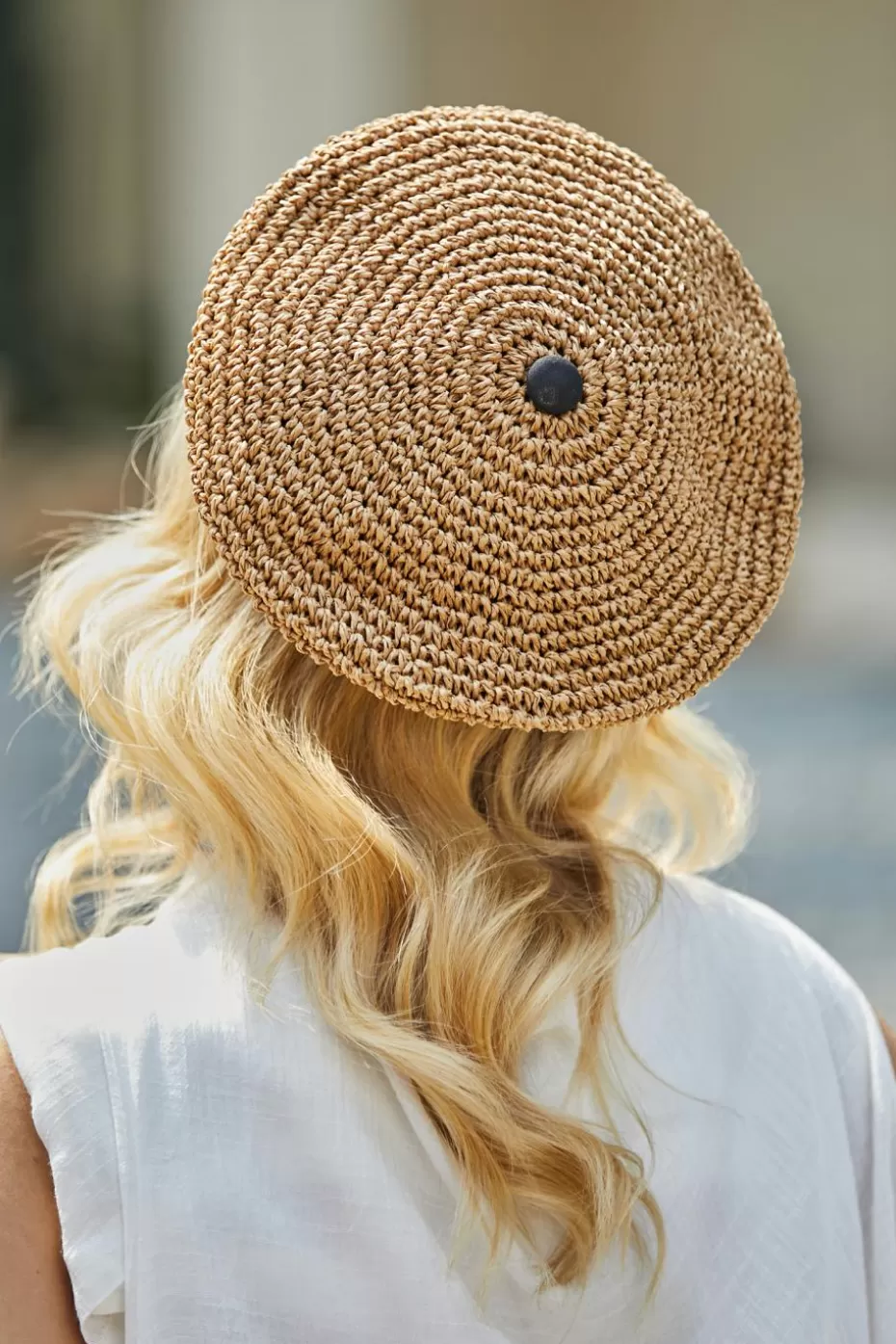 Shop Cupshe Black & Straw Colorblock Pageboy Hat Camel