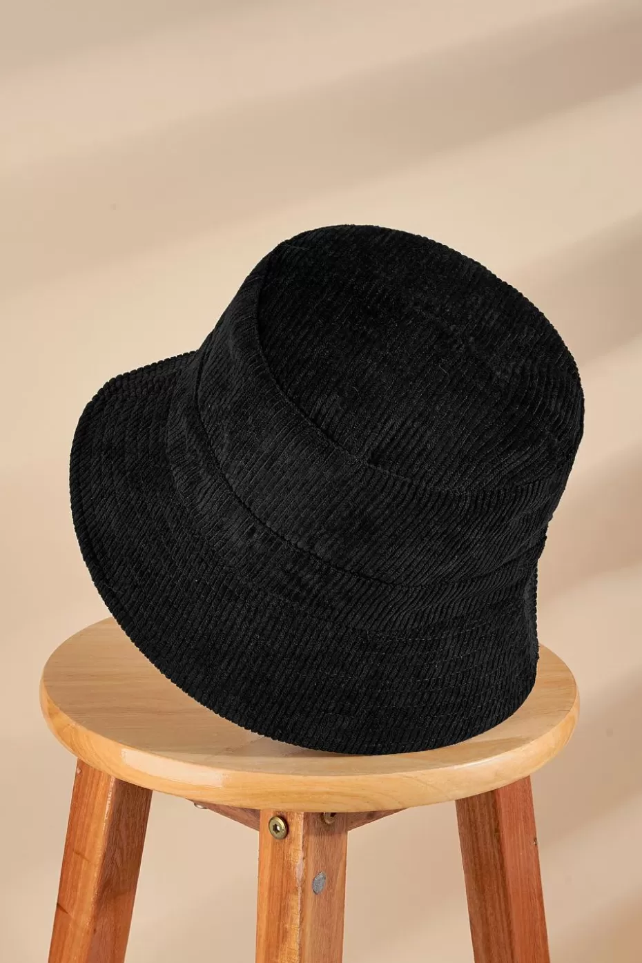 Shop Cupshe Corduroy Bucket Hat Black