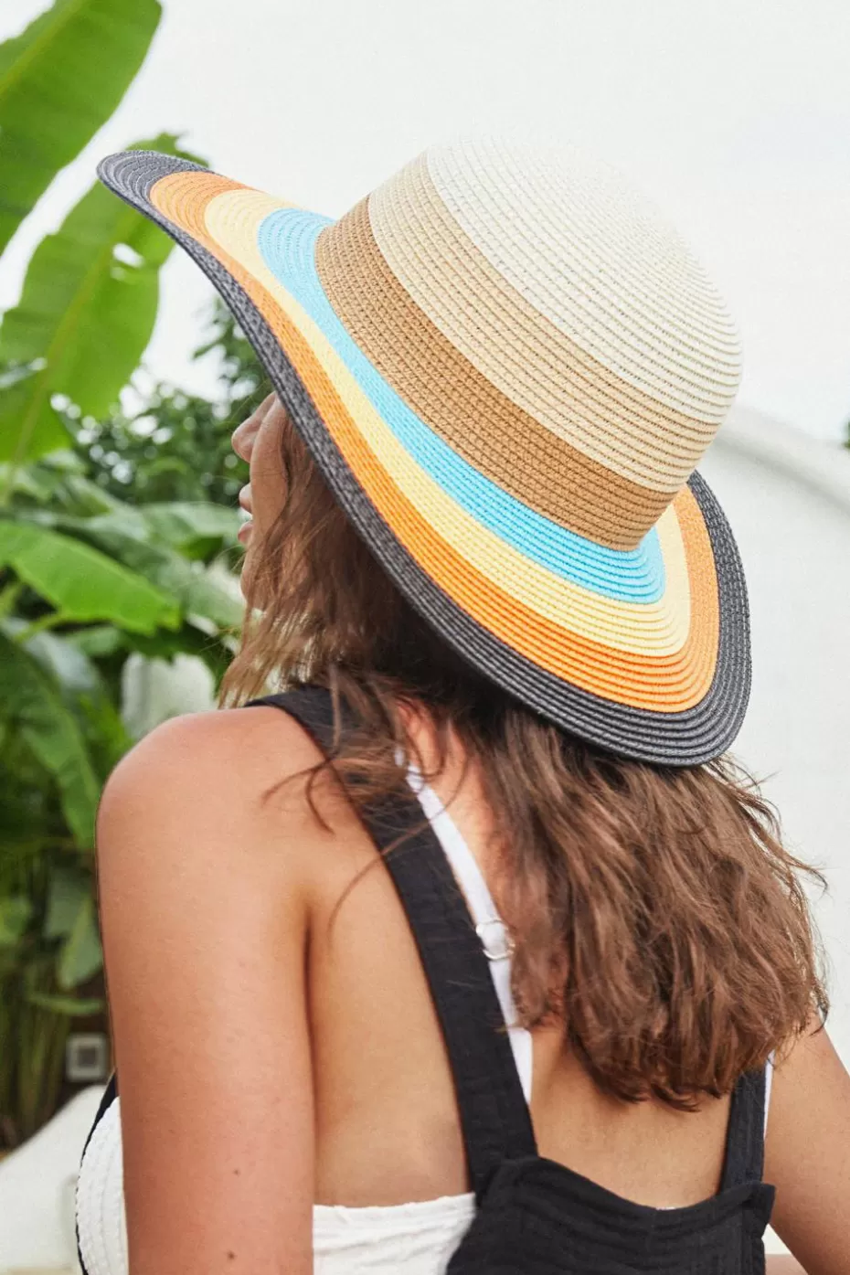 New Cupshe Colorblock Wide Brim Straw Hat Multi