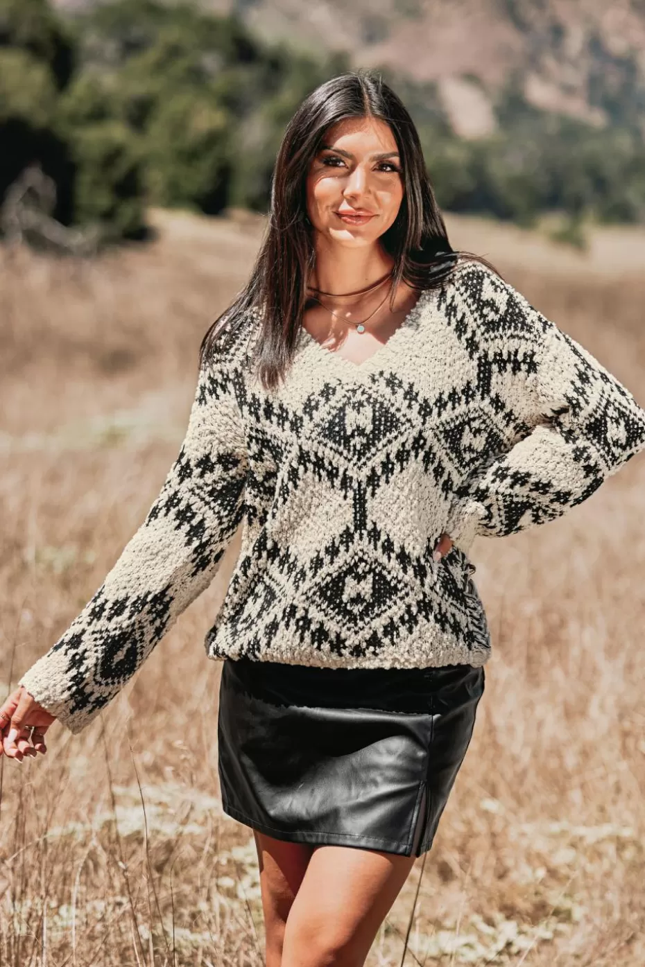 Flash Sale Cupshe Cooler Daze Abstract Argyle Sweater Neutral