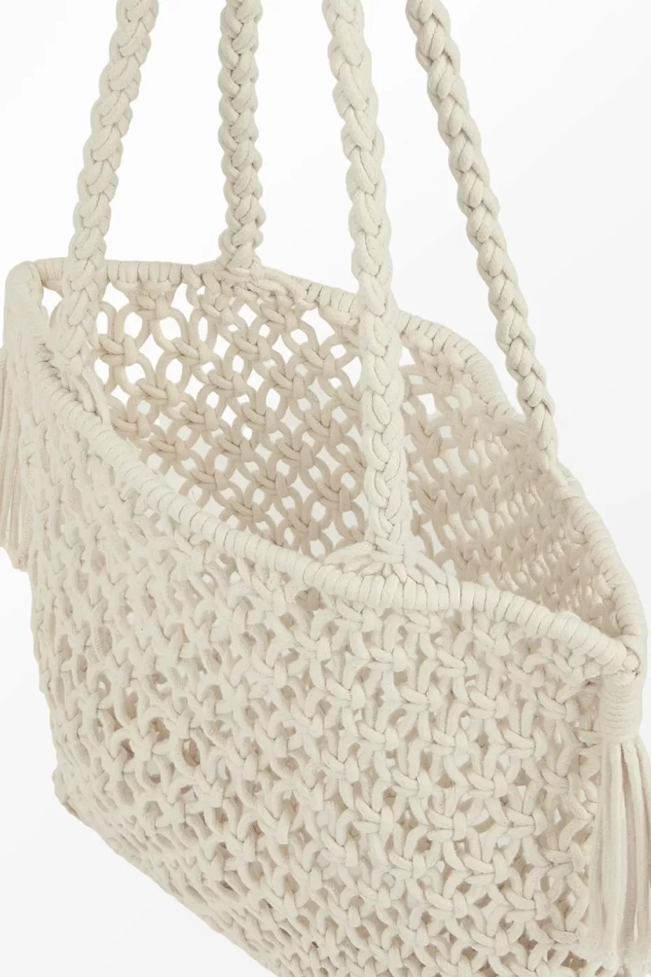 Outlet Cupshe Crocheted Top Handle Purse White
