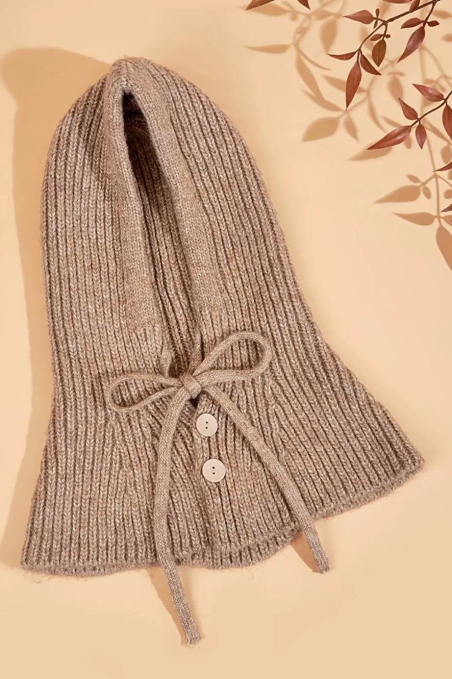 Hot Cupshe Detached Knit Hood Neutral