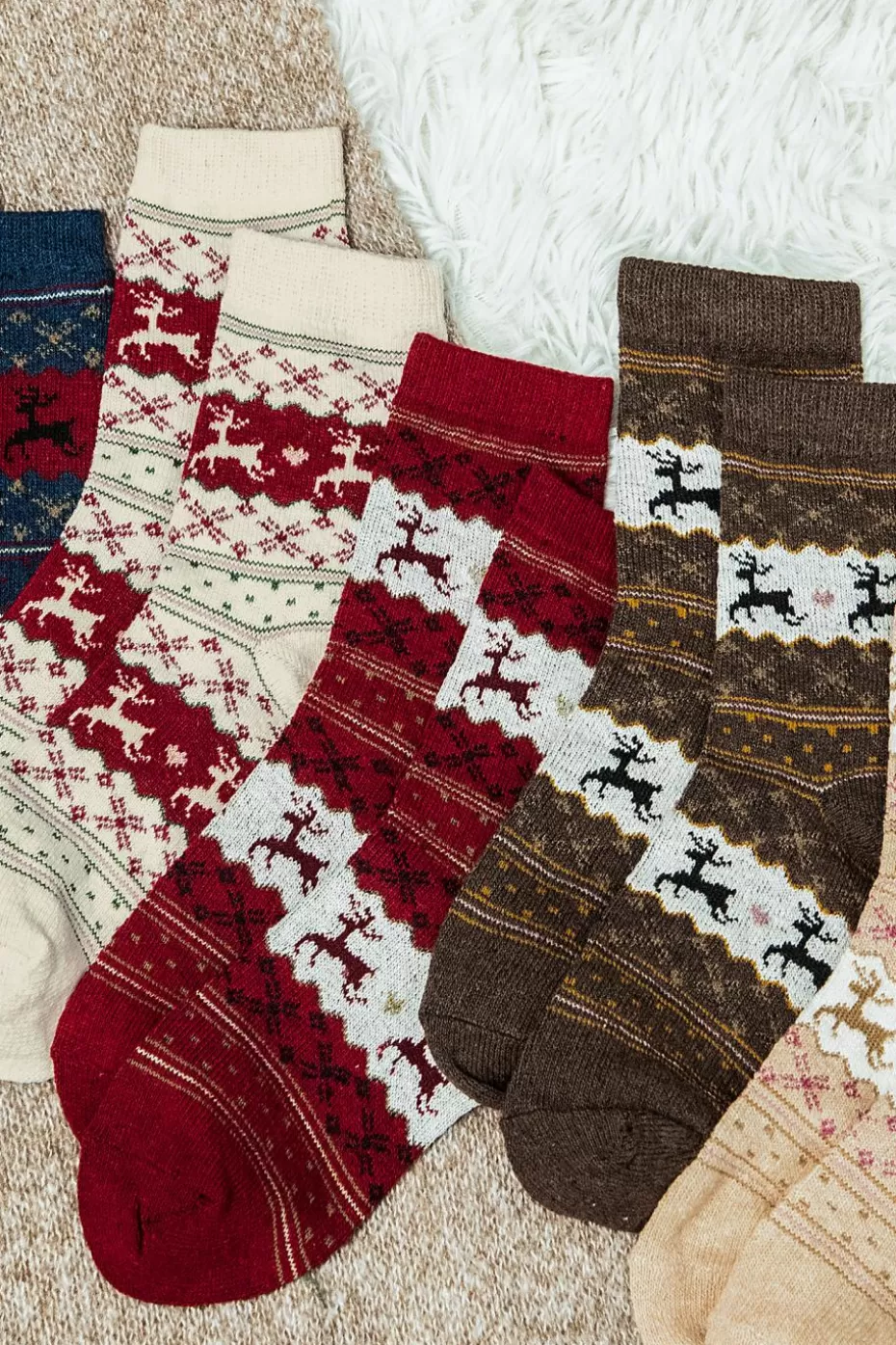 Cheap Cupshe Fair Isle Crew Socks Multi