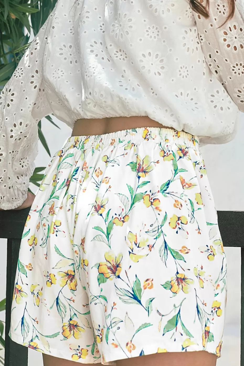 Clearance Cupshe Floral Print Wrap Mini Skirt White
