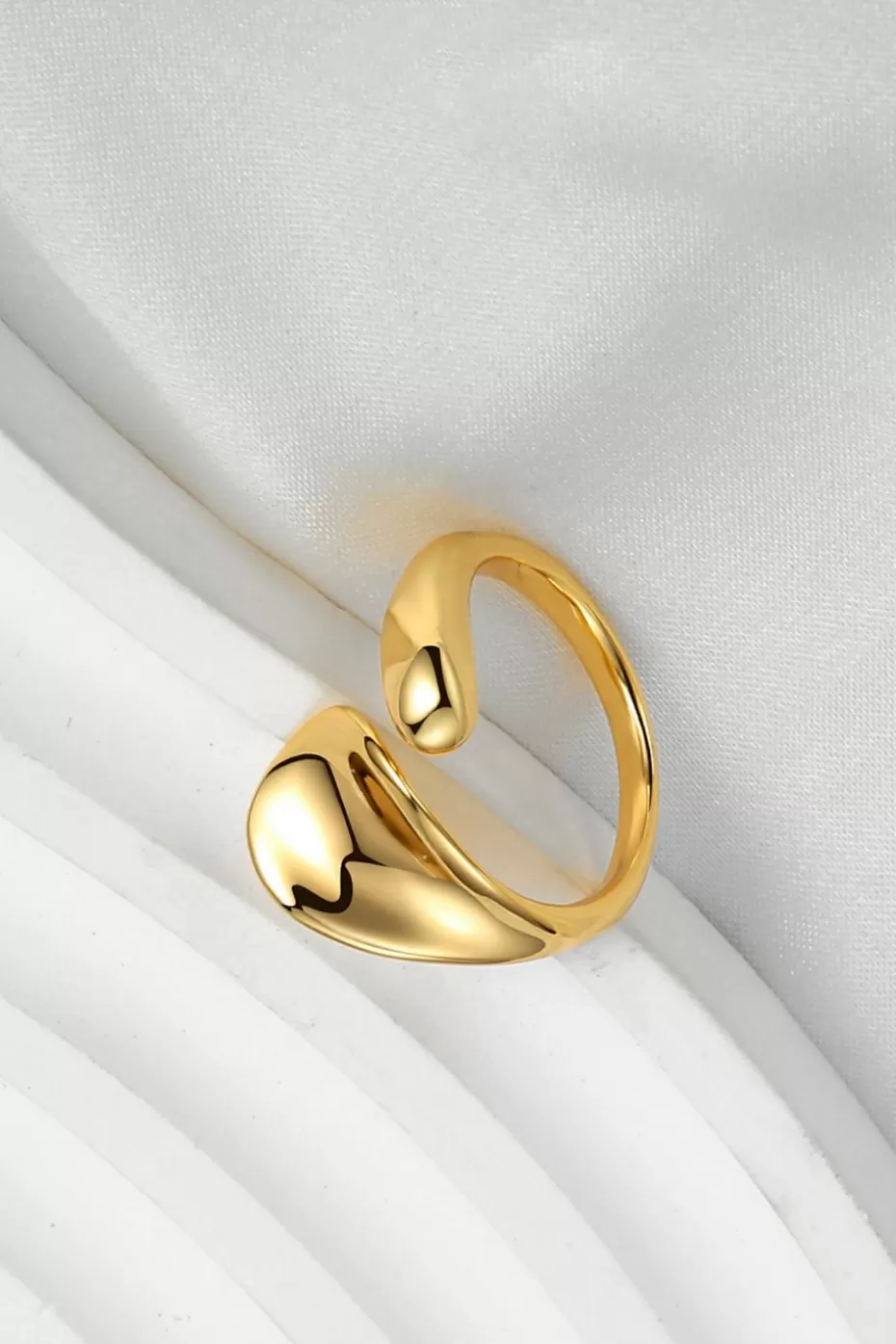Shop Cupshe Gold-Tone Asymmetrical Open Ring Goldenrod