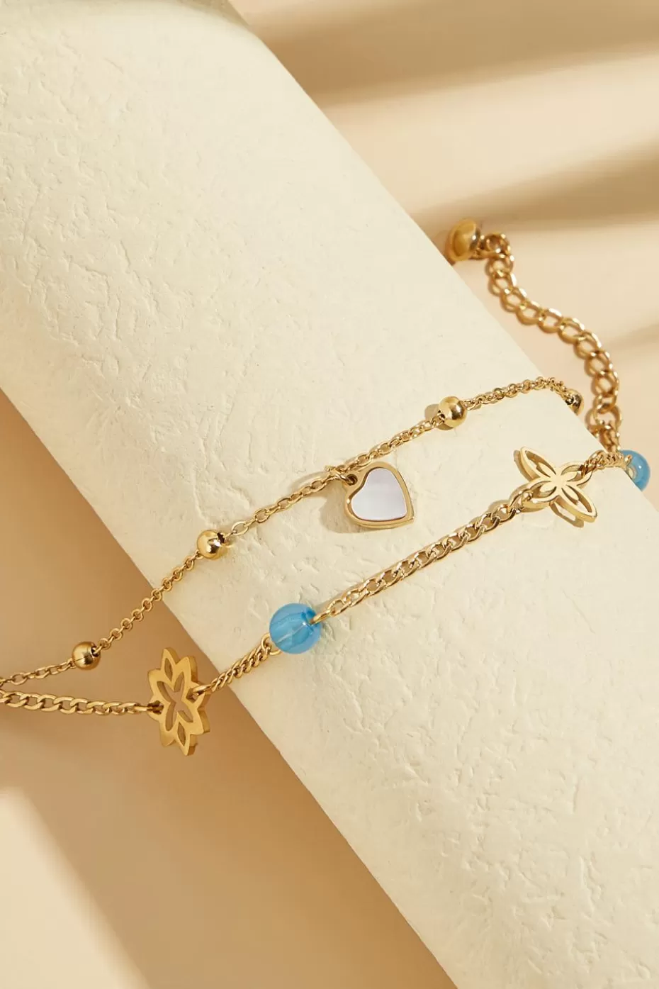 Store Cupshe Gold-Tone Chainlink Charm Bracelet Goldenrod