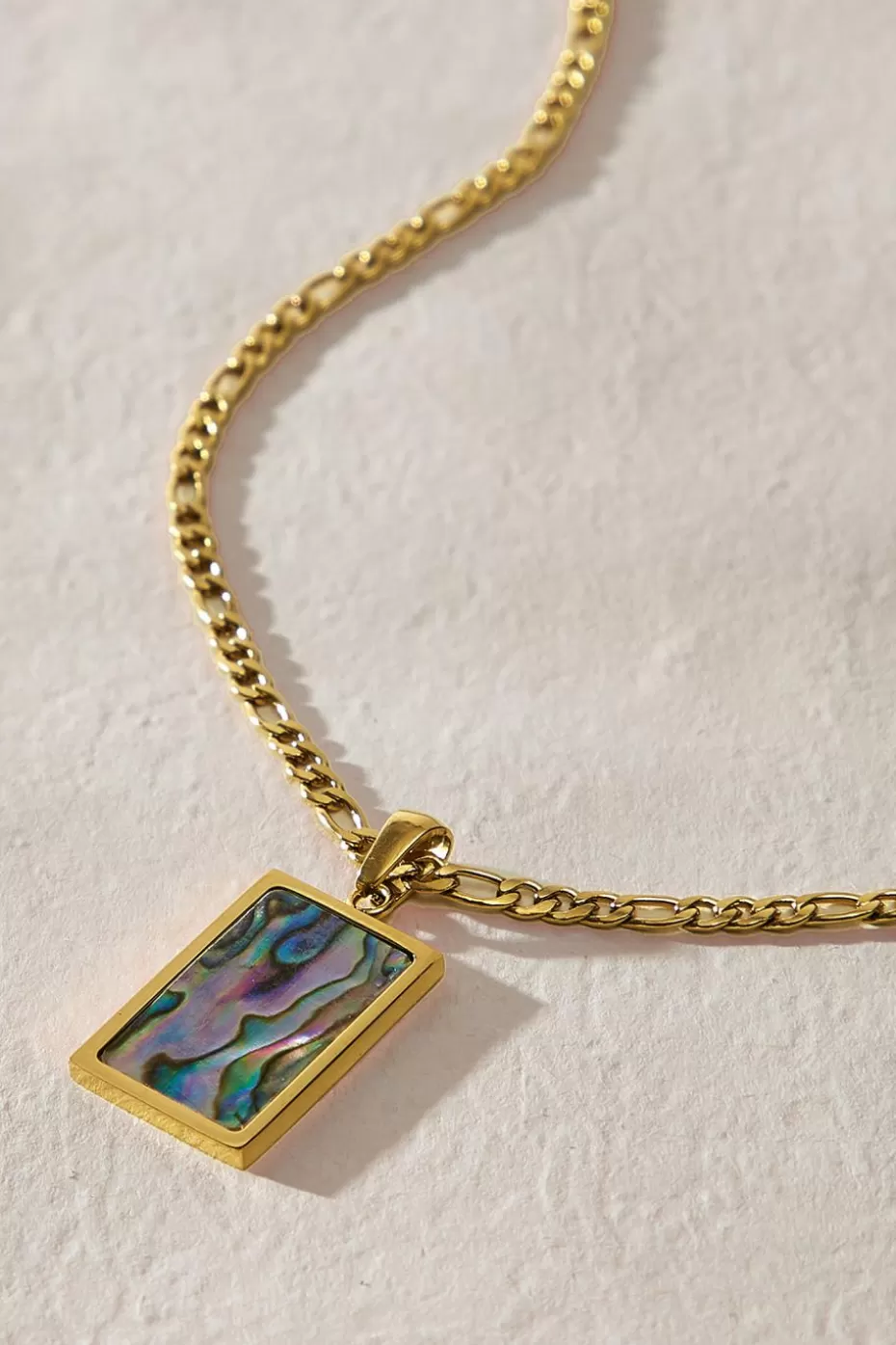 Store Cupshe Gold-Tone Iridescent Charm Chainlink Necklace Goldenrod