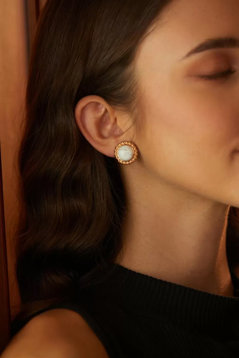 Hot Cupshe Gold-Tone Marbled Earring Set Goldenrod