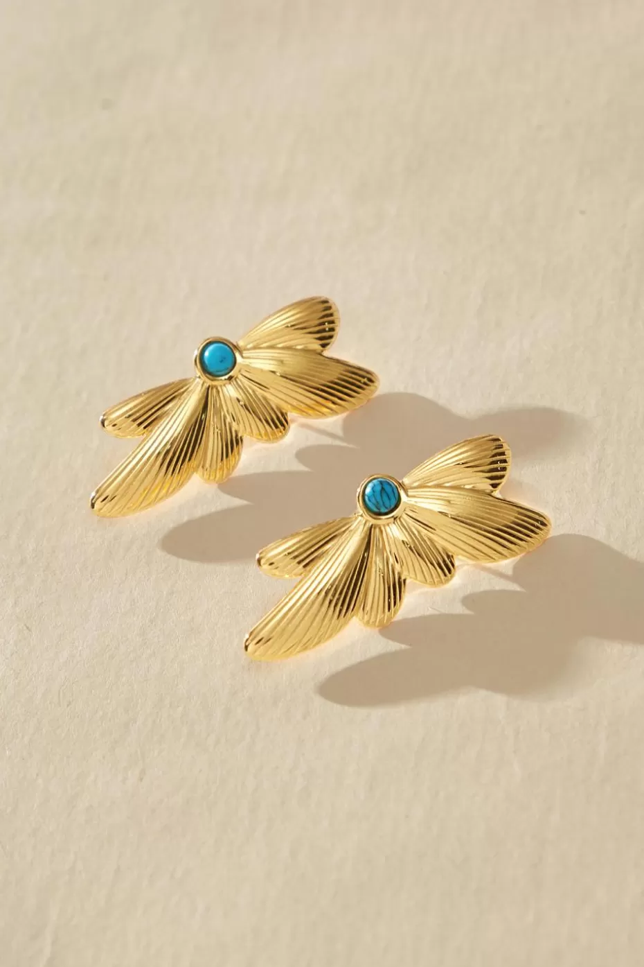 Clearance Cupshe Gold-Tone Wing Butterfly Earrings Goldenrod