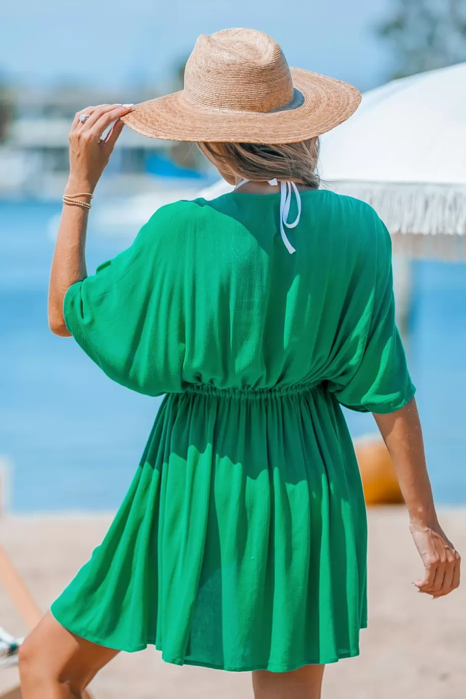 Outlet Cupshe Tassel Tie Kimono Cover-Up Green