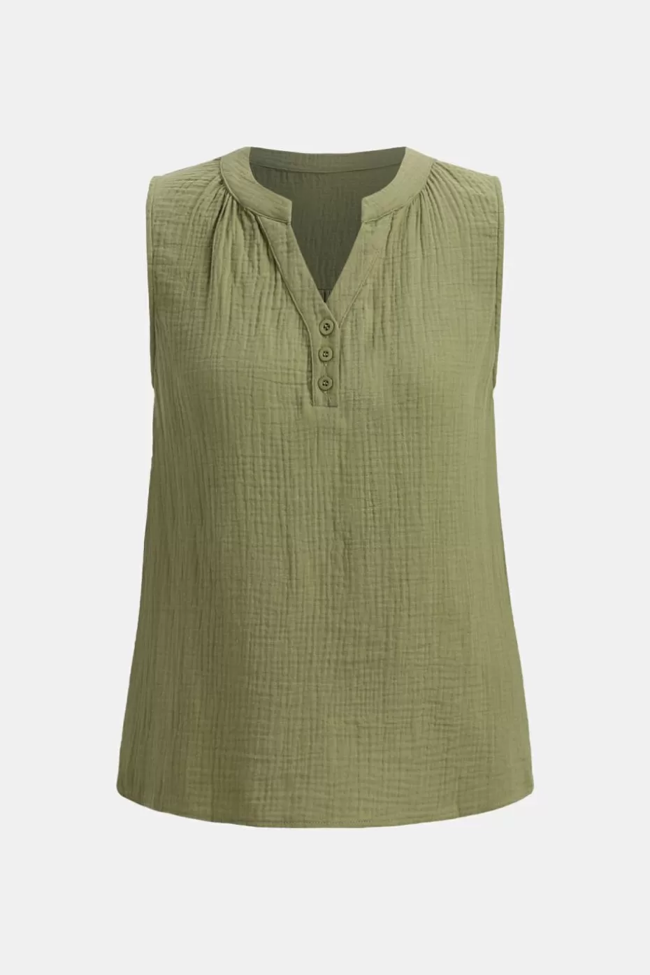 Flash Sale Cupshe V-Neck Cotton Tank Top Green