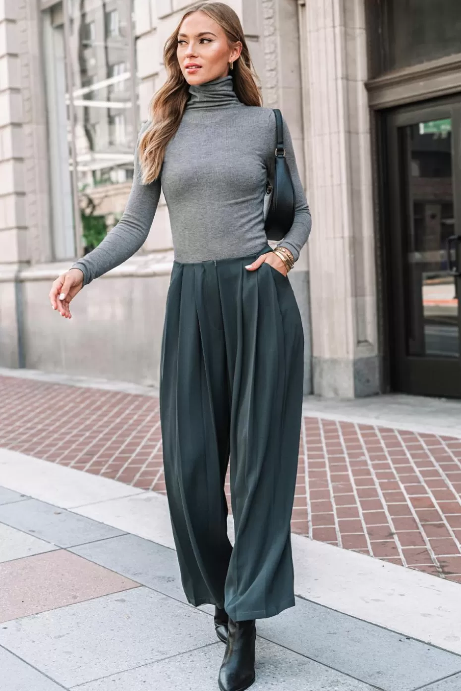 Flash Sale Cupshe Long Sleeve Turtleneck Grey