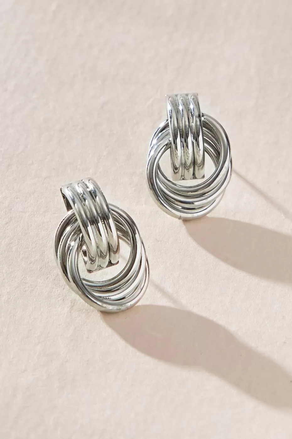 Store Cupshe Intertwined -Tone Earrings Silver
