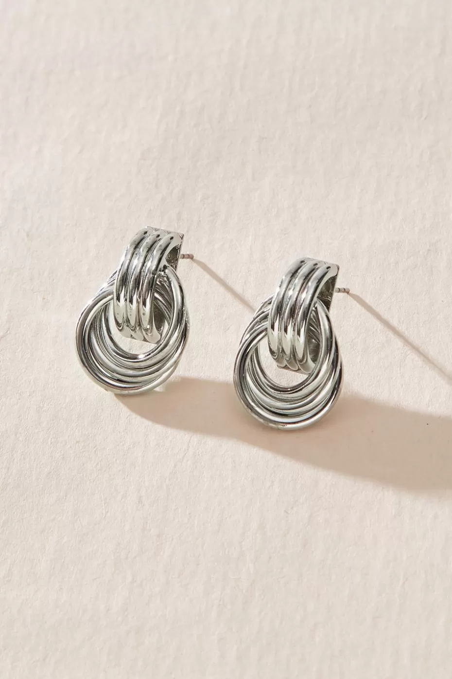 Store Cupshe Intertwined -Tone Earrings Silver