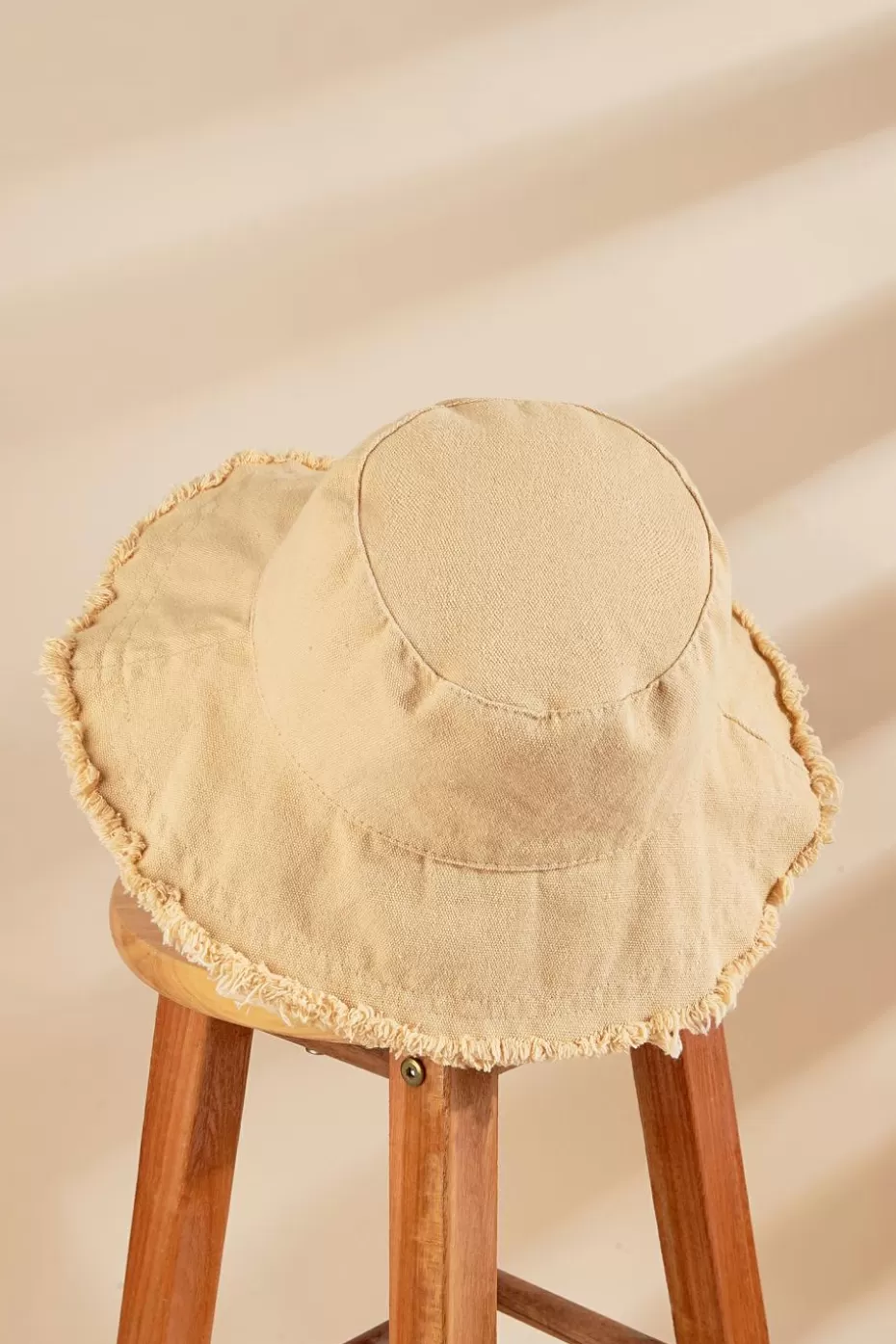 Sale Cupshe Frayed Trim Bucket Hat Khaki
