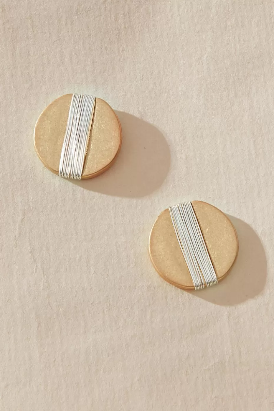 Cheap Cupshe Mixed Metal Stud Earrings Goldenrod