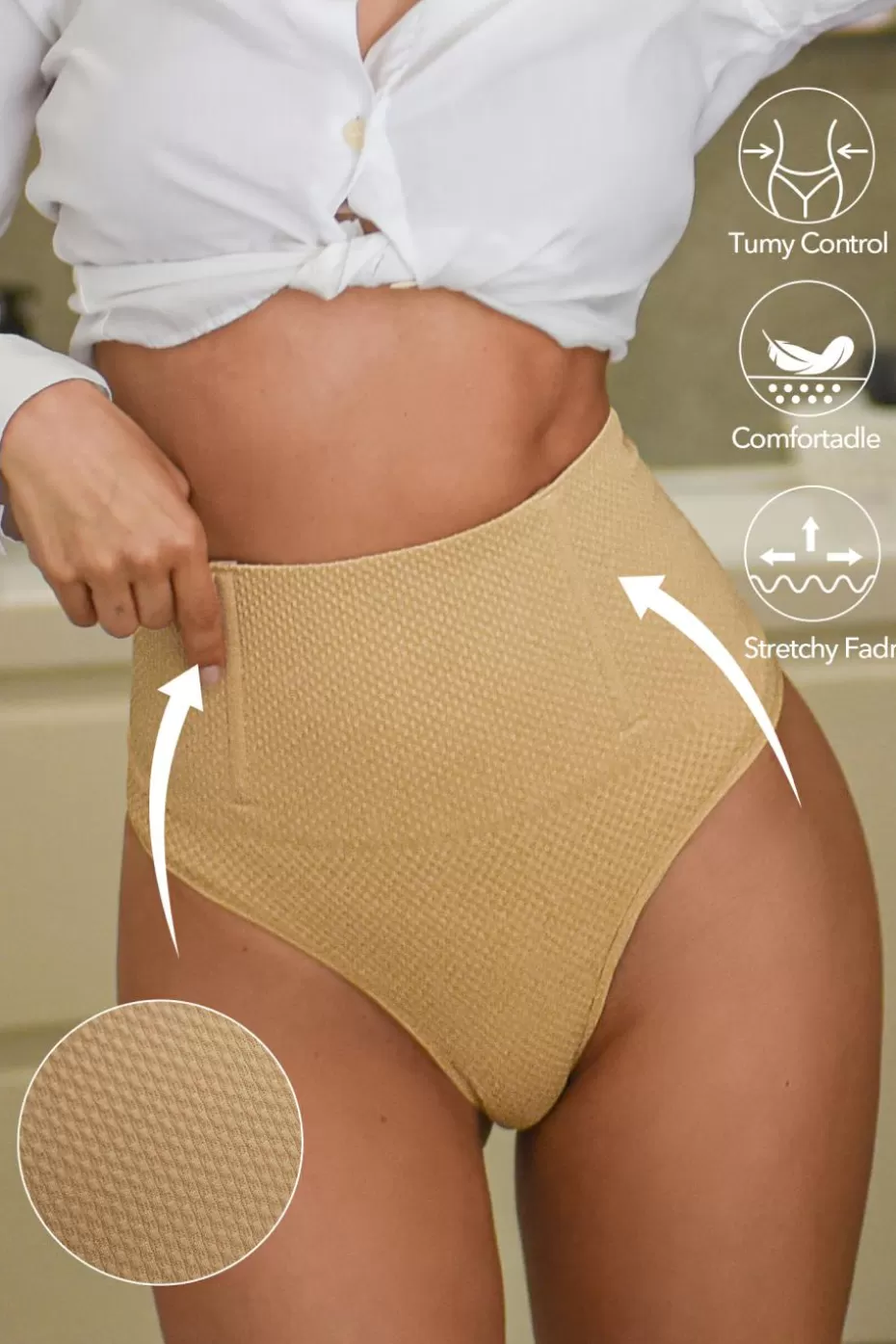 Shop Cupshe Slim & Sculpt Shapewear Bottoms Neutral