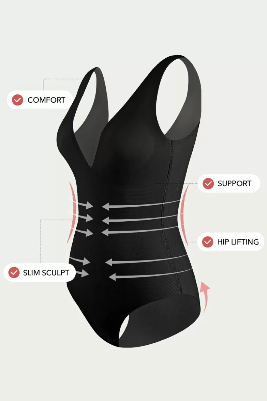 Best Sale Cupshe Onyx Plunging Slim Sculpt One-Piece Swimsuit Black
