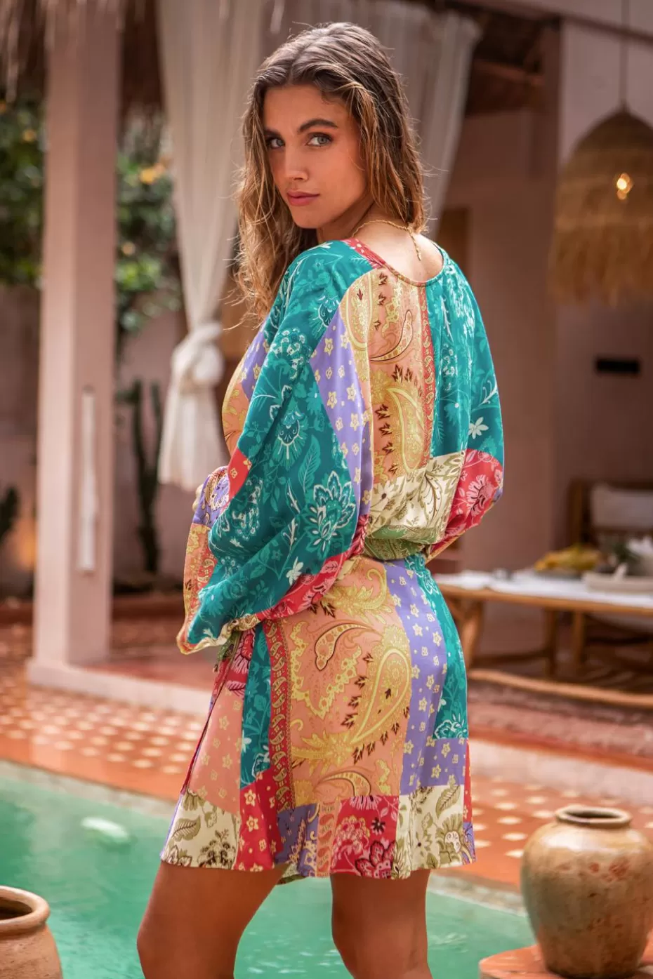 Best Cupshe Paisley Patchwork Belted Mini Dress Multi