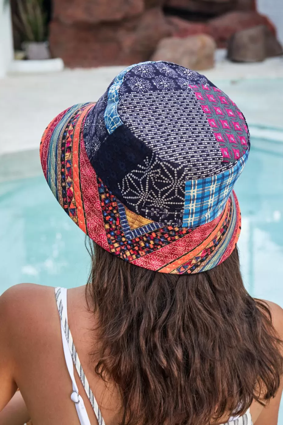 Cheap Cupshe Patchwork Bucket Hat Multi