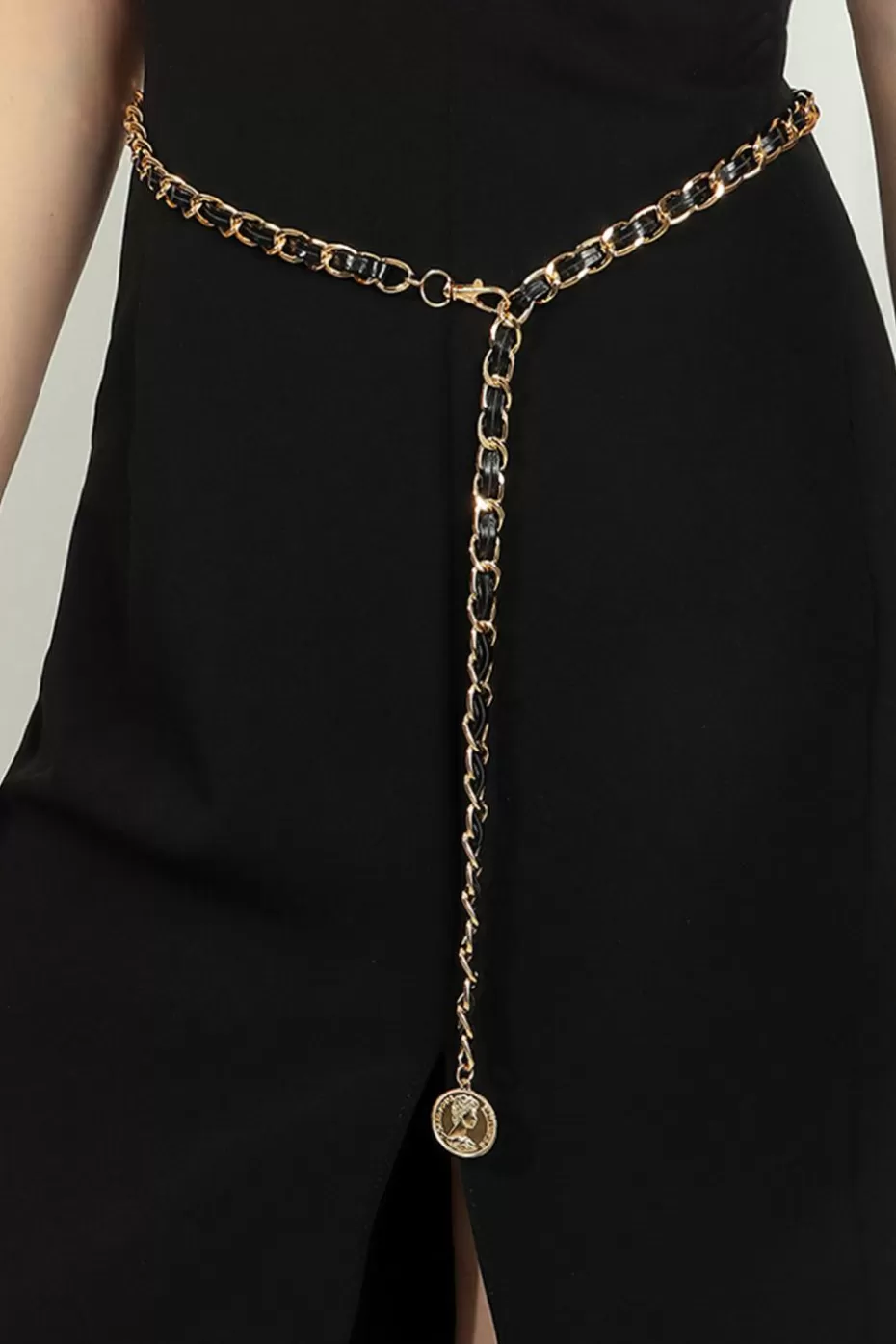 Store Cupshe Pendant Decor Body Chain Belt Black
