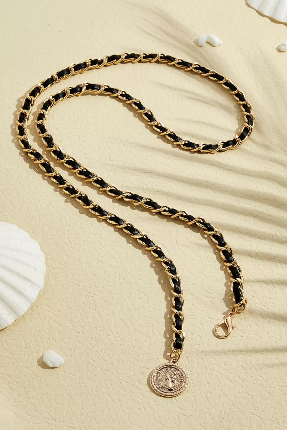 Store Cupshe Pendant Decor Body Chain Belt Black