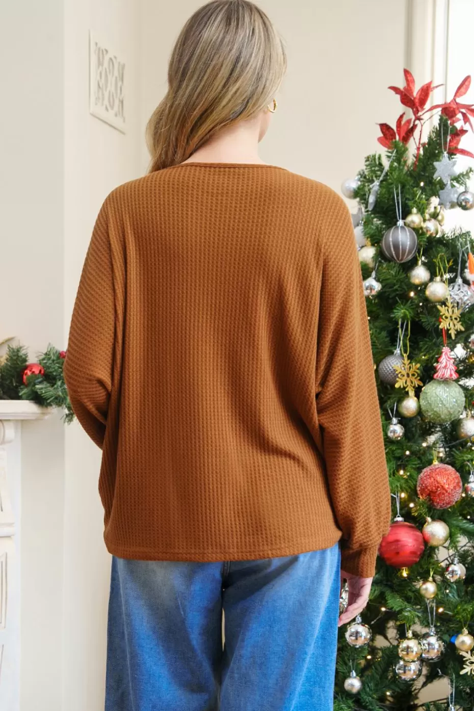 Hot Cupshe Puff Sleeve Drawstring Top Orange