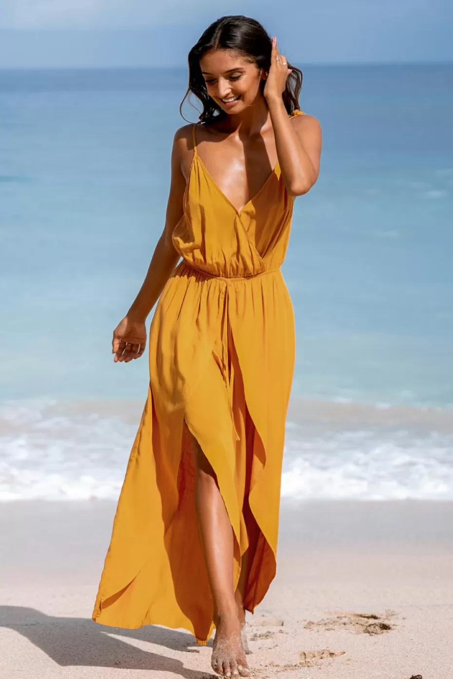 Best Sale Cupshe Rust Tulip Hem Jumpsuit Tangerine