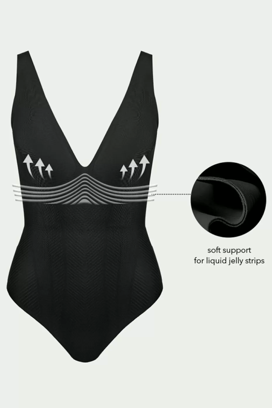Sale Cupshe Scalloped V-Neck One-Piece Swimsuit Eucalyptus