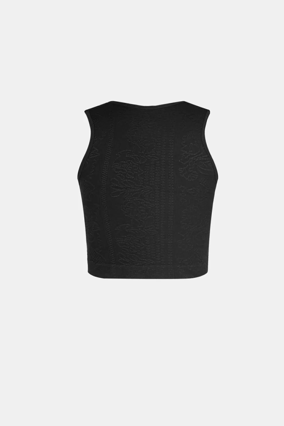 Clearance Cupshe Seamless Square Neck Cropped Tank Black