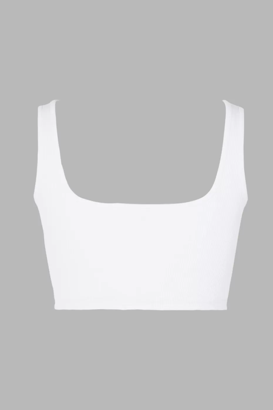 Outlet Cupshe Seamless Scoop Neck Curved Hem Tank White