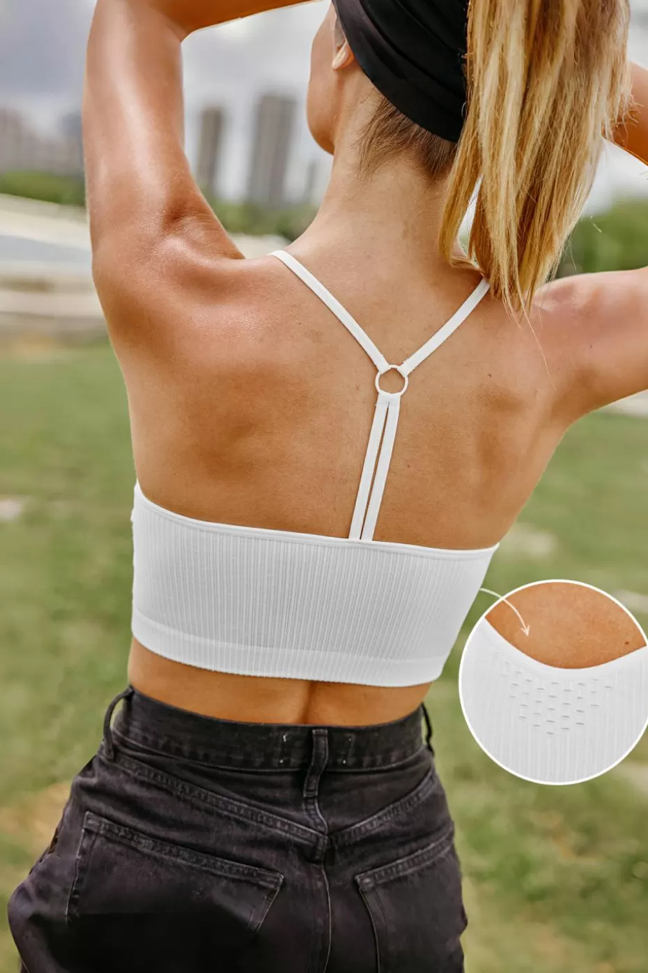 Flash Sale Cupshe Seamless Sleeveless Scoop Neck Crop Top White