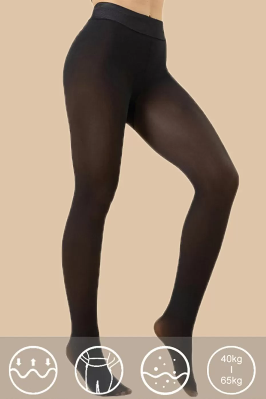Shop Cupshe Solid High Waist Tights Black