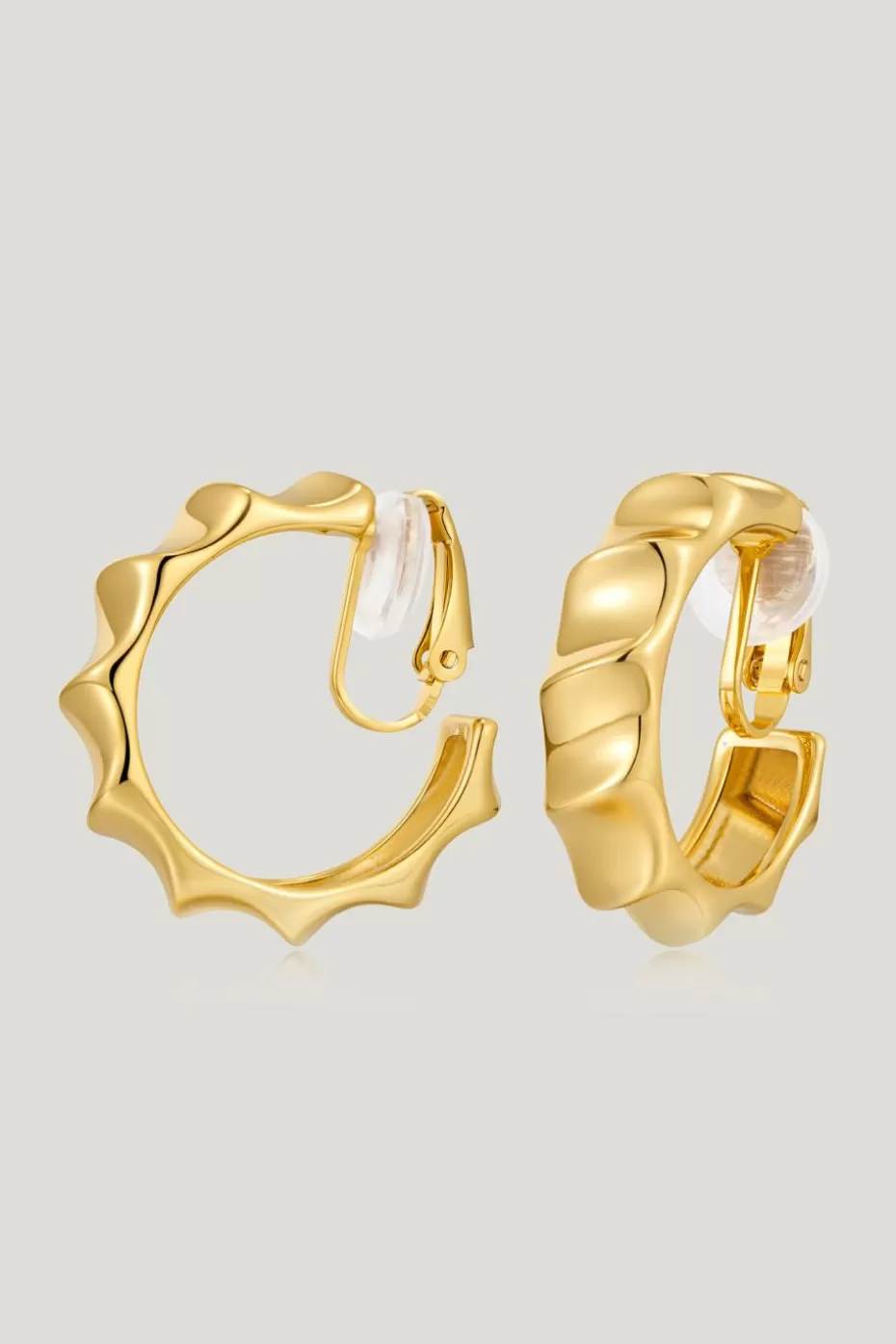 Cheap Cupshe Wavy Gold-Tone Hoops Goldenrod