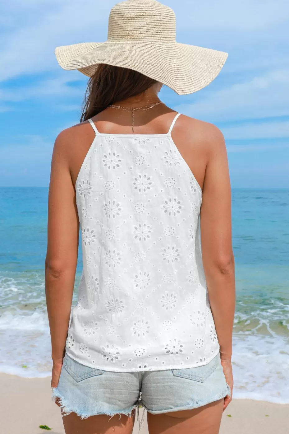 Hot Cupshe V-Neck Lace Cami White